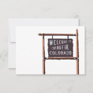 Invitación bienvenido a colorido colorado