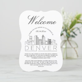 Invitación Bienvenido a Denver | Detalles de los invitados
