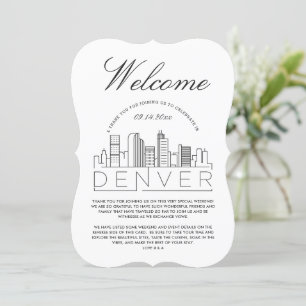 Invitación Bienvenido a Denver   Detalles de los invitados