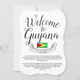 Invitación Bienvenido a Guyana | Destino de Boda Personalizad