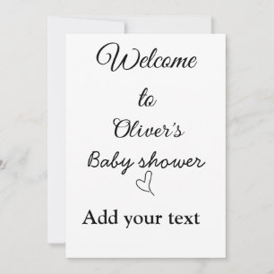 Invitación Bienvenido a la ducha de bebé agregar comillas de