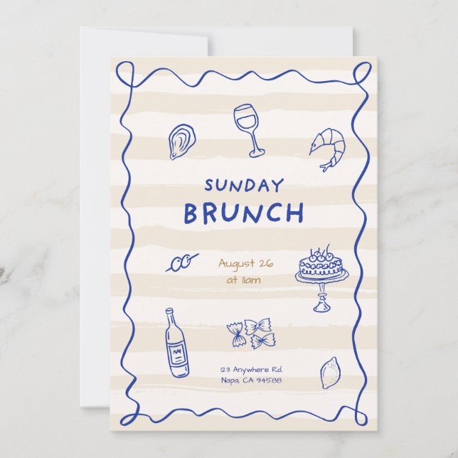 Invitación Bienvenido a sus huéspedes con estilo (Anverso)