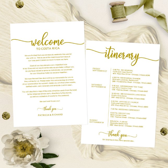 Invitación Bienvenido al fin de semana boda y carta internaci (Subido por el creador)