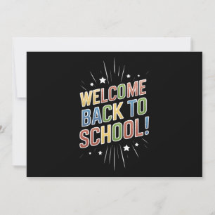 Invitación Bienvenido de nuevo a la escuela maestro primer dí