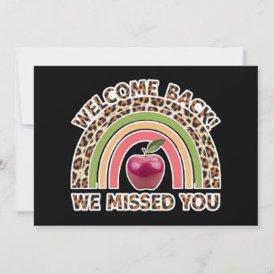Invitación Bienvenido de nuevo Te Extrañamos Profesor Regreso