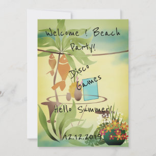 Invitación ¡Bienvenido! Fiesta de playa