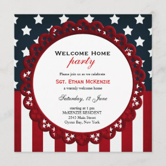 Invitación Bienvenido Fiesta militar de casa