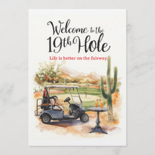 Invitación Bienvenido golfista a la casa del golfista PARA G