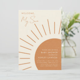 Invitación Bienvenido mi Baby Shower de Sun Modern Boho_2