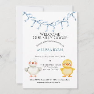 Invitación Bienvenido nuestro pequeño ganso