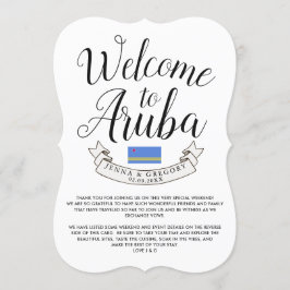 Invitación Bienvenidos a Aruba | Personalizado de bodas de de