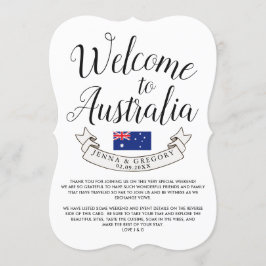Invitación Bienvenidos a Australia | Personalizado de bodas d