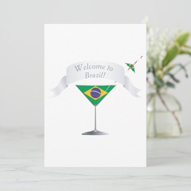 Invitación Bienvenidos A Brasil (Anverso de pie)