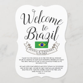 Invitación Bienvenidos a Brasil | Personalizado de boda de de