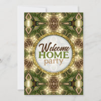 Bienvenidos a casa Batik Earth Green Gold Forest F