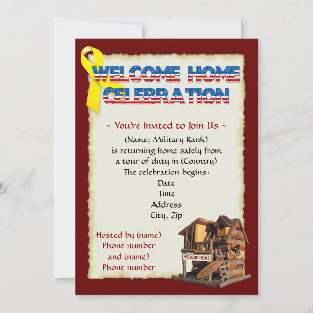 Invitación Bienvenidos a Casa Militar (Anverso)