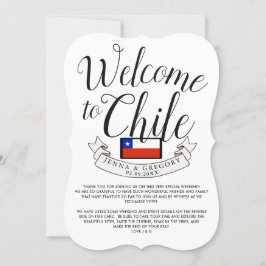 Invitación Bienvenidos a Chile | Personalizado de bodas de de