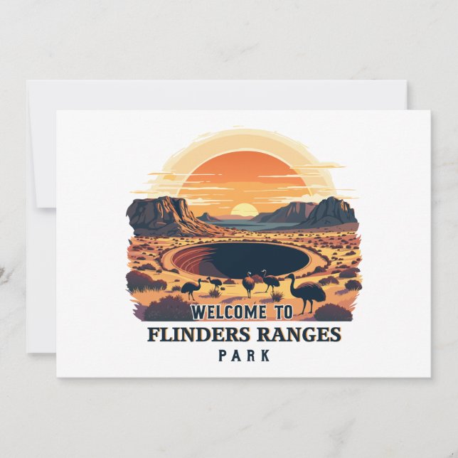 Invitación Bienvenidos a Flinders Ranges National Australian (Anverso)