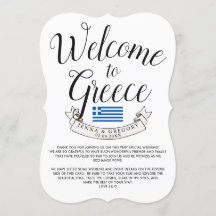 Bienvenidos a Grecia | Favor de la boda de destino