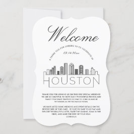 Invitación Bienvenidos a Houston | Detalles de invitados