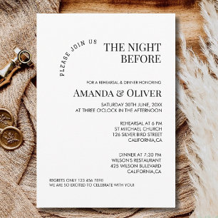 Invitación Bienvenidos a la fiesta de la noche anterior a la