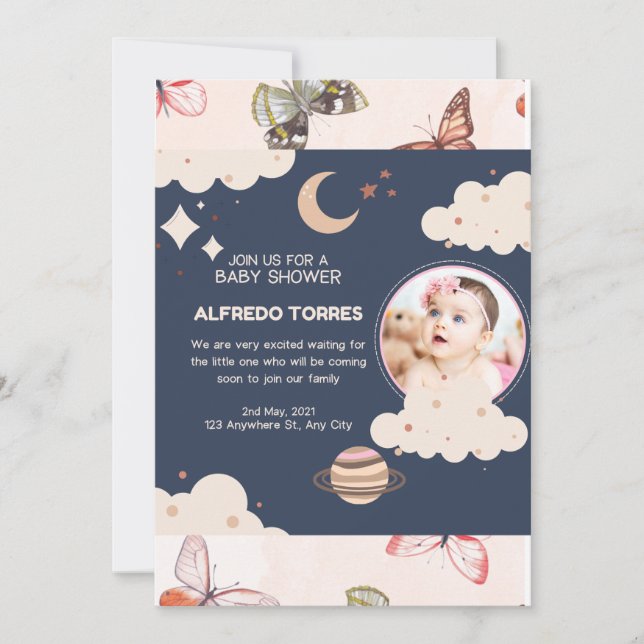 Invitación "Bienvenidos a la paternidad: Una celebración de n (Anverso)