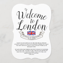 Invitación Bienvenidos a Londres | Personalizado de bodas de 