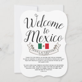 Invitación Bienvenidos a México | Personalizado de bodas de d