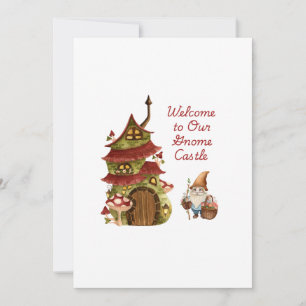 Invitación Bienvenidos a nuestro Castillo Gnome