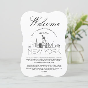 Invitación Bienvenidos a Nueva York   Detalles de los invitad