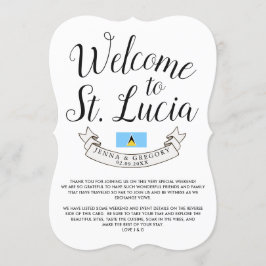 Invitación Bienvenidos a Santa Lucía | Favor de la boda de de