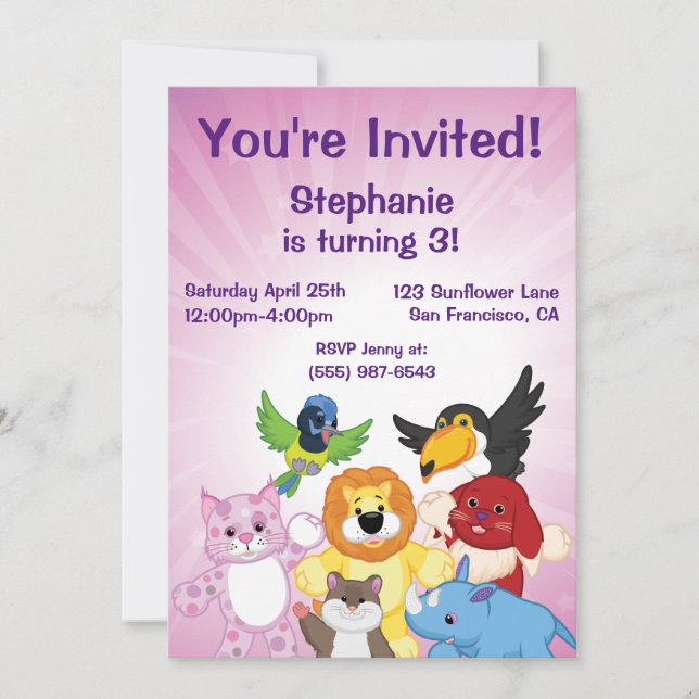 Invitación ¡Bienvenidos a Webkinz! (Anverso)