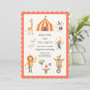 Invitación Bienvenidos al Baby Shower del Circo Baby