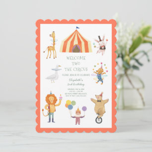 Invitación Bienvenidos al Baby Shower del Circo Baby