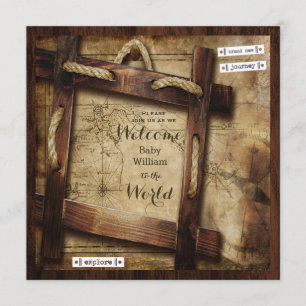 Invitación Bienvenidos al Baby Shower Mundial