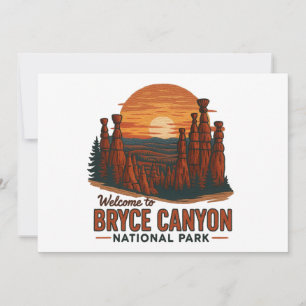Invitación Bienvenidos al Embroidery Bryce Canyon National US