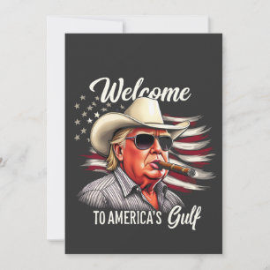 Invitación Bienvenidos al Golfo de Estados Unidos, Trump, el 