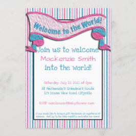 Invitación ¡Bienvenidos al mundo! Baby Shower