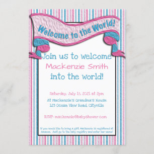 Invitación ¡Bienvenidos al mundo! Baby Shower