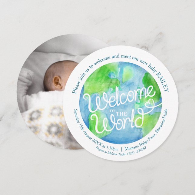 Invitación Bienvenidos al mundo del arte personalizado de la  (Anverso / Reverso)