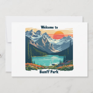Invitación Bienvenidos al Parque Nacional Canadiense Banff