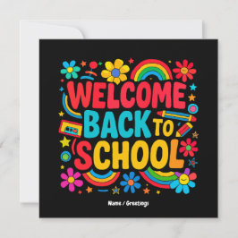 Invitación Bienvenidos de nuevo al aprecio de los niños maest