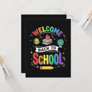 Invitación Bienvenidos de vuelta al colegio niños maestro pri