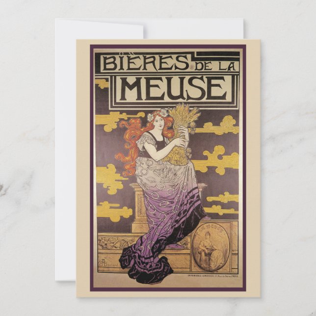 Invitación Biere de la Meuse por Marc Auguste Bastard (Anverso)