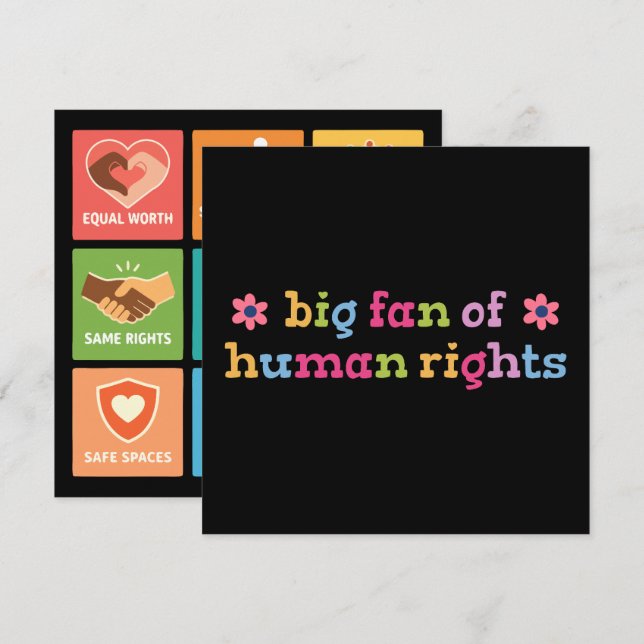 Invitación Big fan of human rights (Anverso / Reverso)