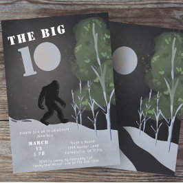 Invitación Big Foot Wild Adventure 10 cumpleaños