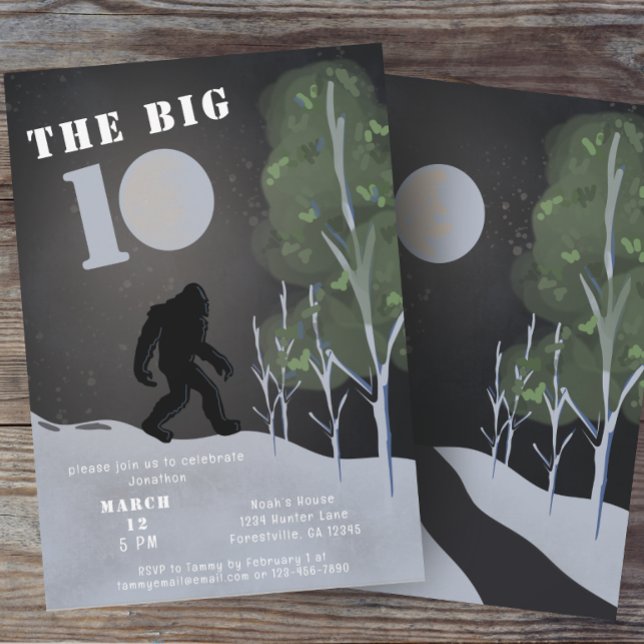 Invitación Big Foot Wild Adventure 10 cumpleaños (Subido por el creador)