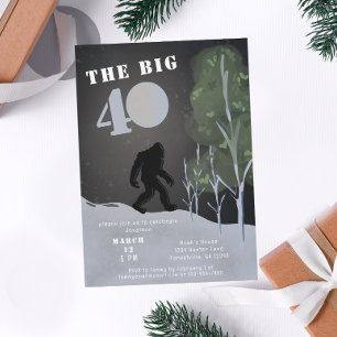Invitación Big Foot Wild Adventure 40 cumpleaños