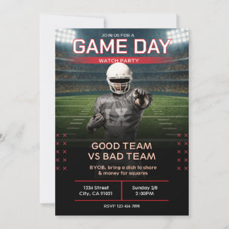 Invitación BIG GAME Football Party Invitation