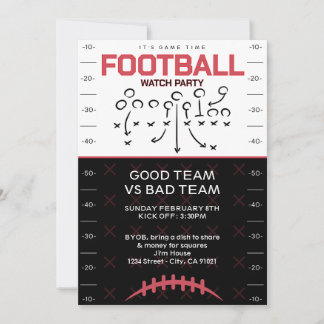 Invitación BIG GAME Football Party Invitation